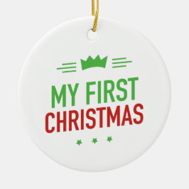 Min första jul keramiska dekoration