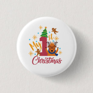 Min första jul knapp