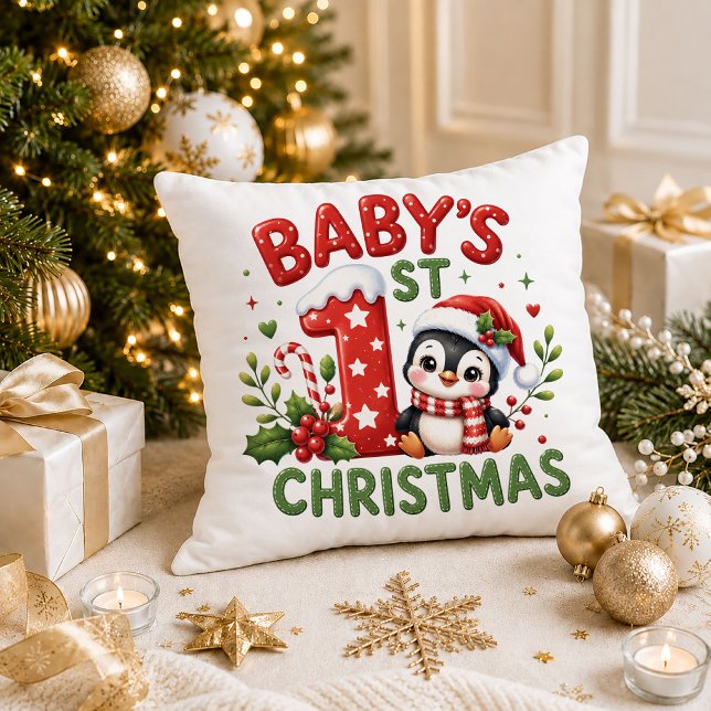 Min Första Jul Kuddcover Kudde (My First Christmas Throw Pillow)