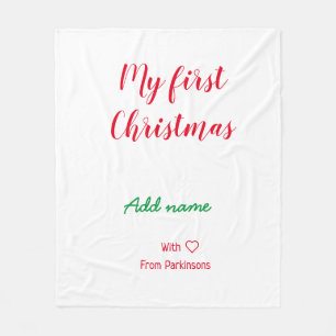 Min första jul, lägg till familjen namn namn med k fleecefilt
