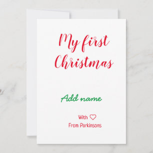 Min första jul, lägg till familjen namn namn med k inbjudningar