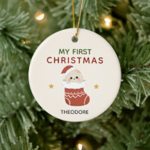 Min första jul lilla ägg prydnad