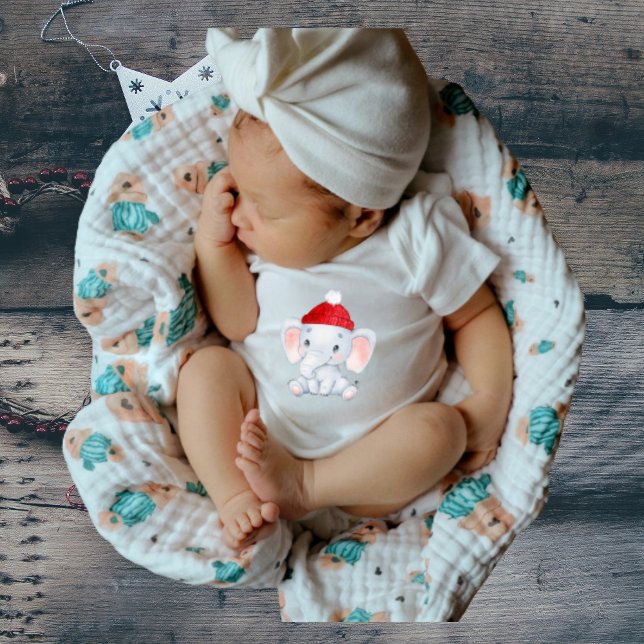 Min första jul med baby-elefant t shirt (Skapare uppladdad)