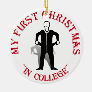 Min första jul på college julgransprydnad keramik