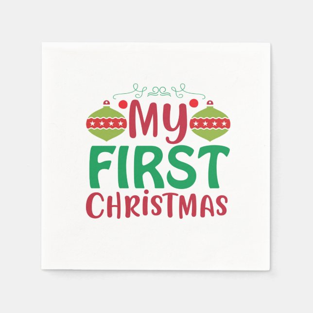 Min första jul pappersservett (Framsidan)
