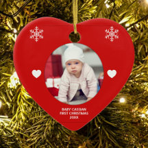 Min första jul Personlig Elegant Bebis Foto