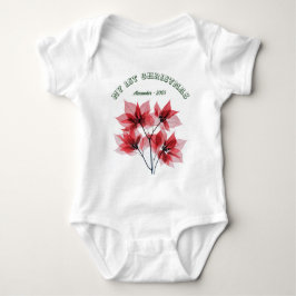 Min första jul Poinsettia - Baby Namn T Shirt