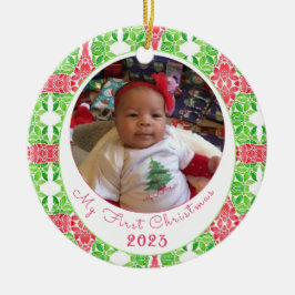 Min första jul-prydnad Träd Julgransprydnad Keramik