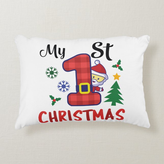 Min första jul prydnadskudde (Framsidan)