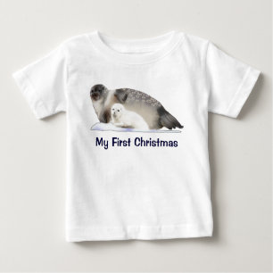 Min första jul - Ringad Seal T Shirt