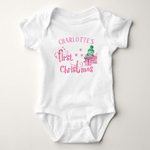 Min första jul Rosa Snöman med presenter T Shirt