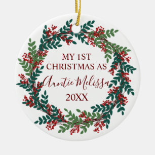 Min första jul som Auntie-årshelgen Julgransprydnad Keramik