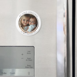 Min första jul som Big Sister Anpassningsbar Photo Magnet