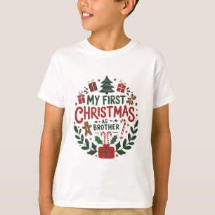 Min första jul som bror familjen matchande t shirt