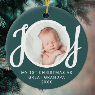 Min första jul som farfar Foto Grön Julgransprydnad Keramik