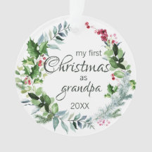 Min första jul som morfar Modern Wandelly Holly