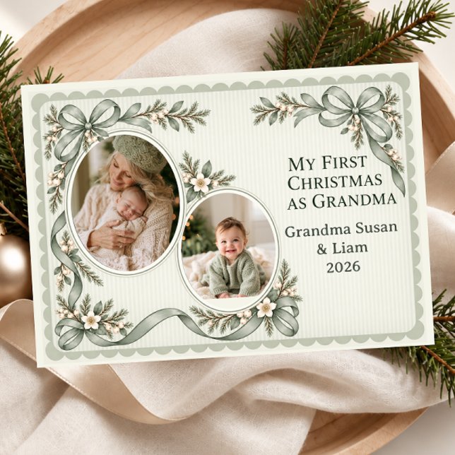 Min första jul som mormor Foto Julkort (Skapare uppladdad)