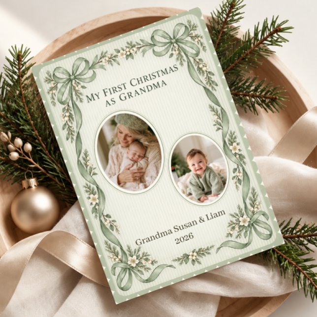 Min första jul som mormor Foto Julkort (Skapare uppladdad)