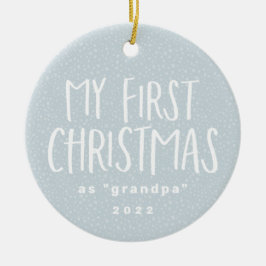 Min första jul som morpas personlig foto julgransprydnad keramik