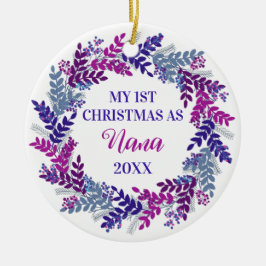 Min första jul som Nana-årsjubileum Lila Wandeans Julgransprydnad Keramik