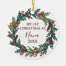 Min första jul som Nana-jul Julgransprydnad Keramik