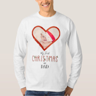 Min första jul som Pappa Heart Baby Photo T Shirt