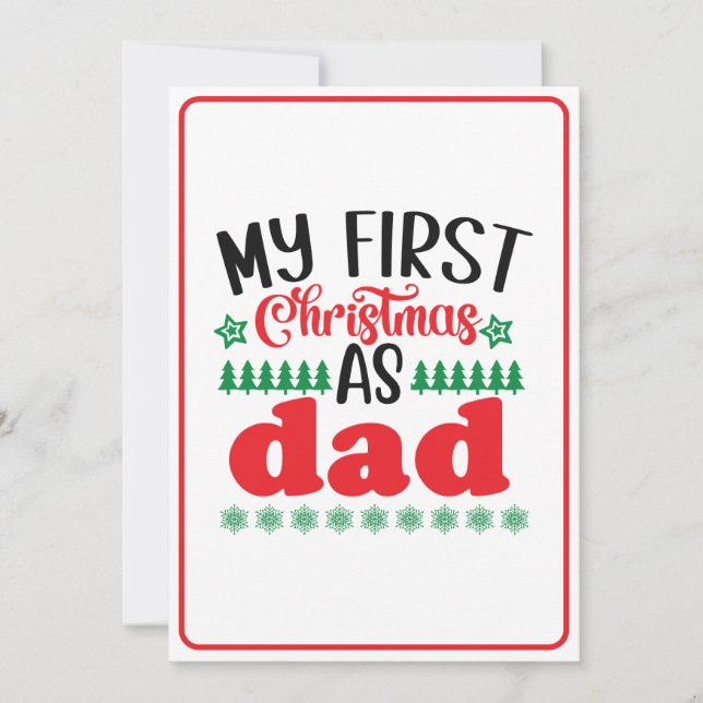 Min första jul som Pappa Inbjudningar (Framsida)