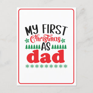 Min första jul som pappa vykort