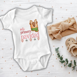 Min Första Jul Söt Ren Spansk Bebis T Shirt