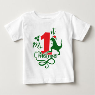 Min första jul söta dinosaurie Dino T Shirt