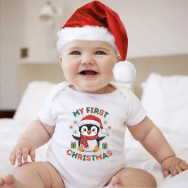 Min första jul söta vinter jul pingvin  t shirt