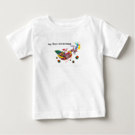 min första jul tomte och släde t shirt
