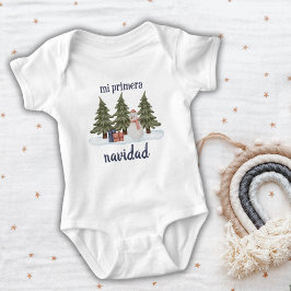 Min Första Jul Tomte Vinter Skog Bebis T Shirt