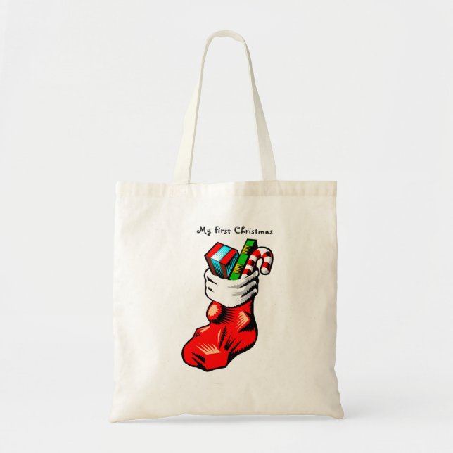 Min första jul - Tote Bag Tygkasse (Framsidan)