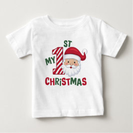 Min första jul typografi Söt tomte T Shirt