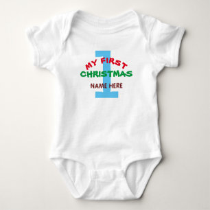 MIN FÖRSTA JULBABY PERSONLIG GÅVA T SHIRT