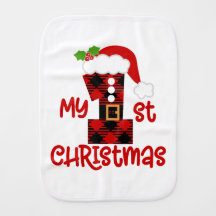 Min första julklapp Buffalo Play Burp Cloth