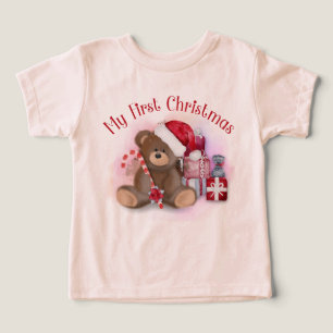 Min första julklapp Candy cane bär modern T Shirt