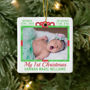 Min första julklapp i Anpassningsbarna Baby Photo Julgransprydnad Keramik
