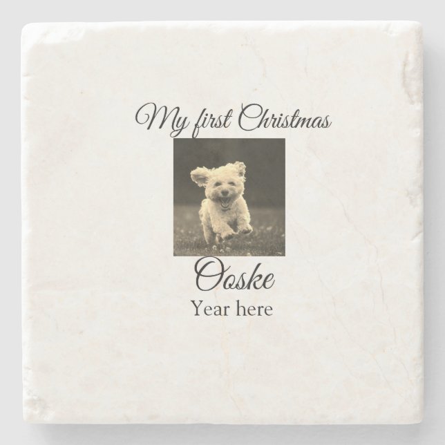 Min första julklapp - lägg till namn-datafält för  stenunderlägg (Framsidan)