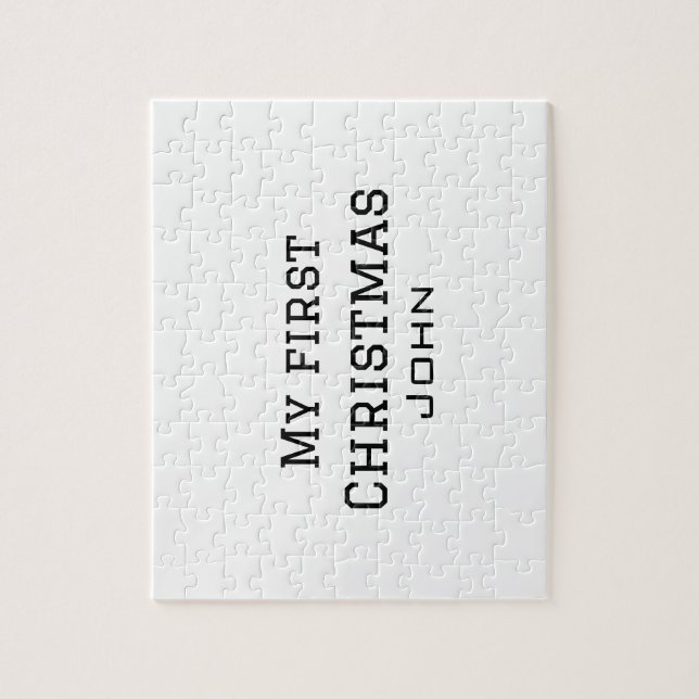 Min första julklapp lägger till namn maskulin mana pussel (Vertikal)