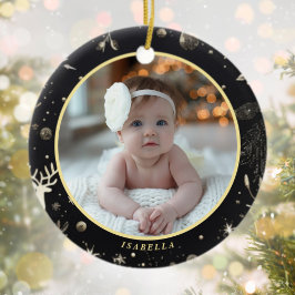 Min första julklapp Modern Baby-foto Julgransprydnad Keramik