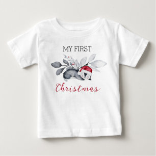 Min första julklapp Penguin Modern botaniska T Shirt