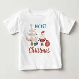Min första julklapp Santa Julafton Träd T Shirt