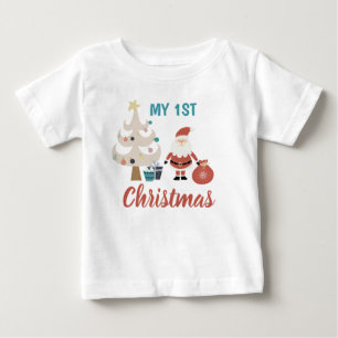 Min första julklapp Santa Julafton Träd T Shirt