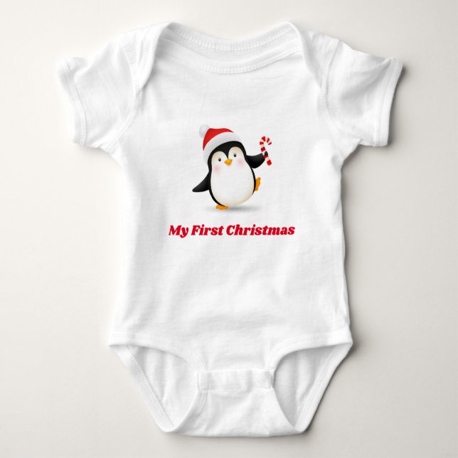 Min första julpenguin t shirt (Framsida)