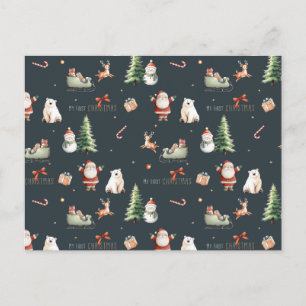 Min första julpresent Santa Vykort