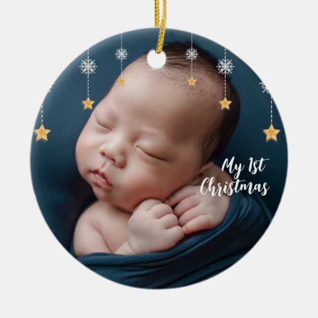 Min första julprydnad julgransprydnad keramik (Framsidan)