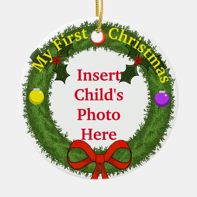 Min första julprydnad julgransprydnad keramik (Framsidan)