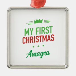 Min första julprydnad julgransprydnad metall